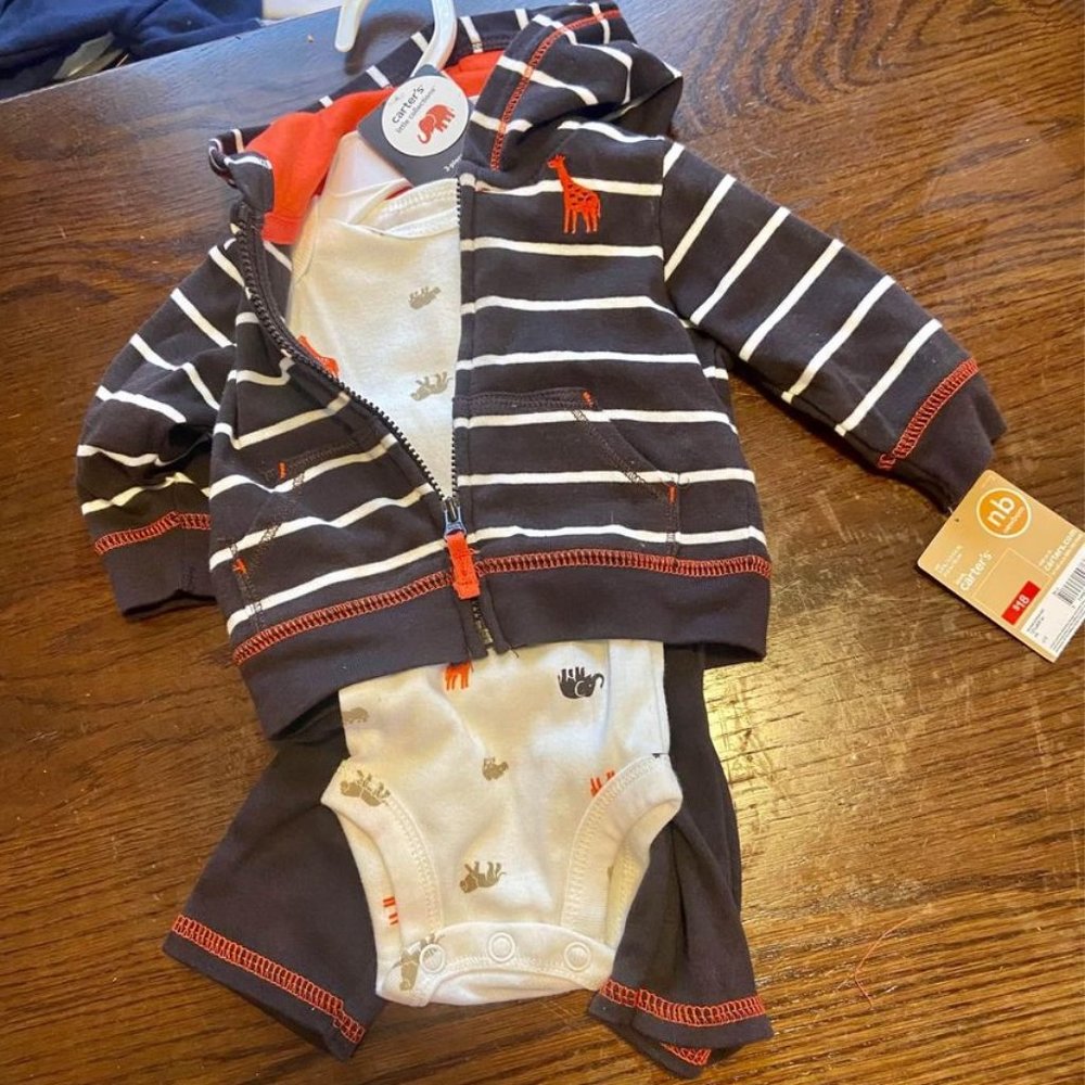 Sweatsuit With Animal Print, size newborn (NB)